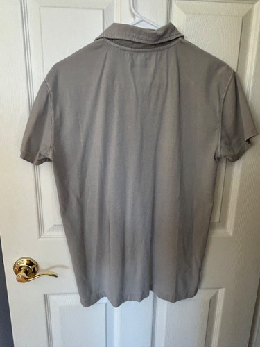 Buck Mason Med gray green 3 button front Short sleeve cotton shirt SZ S - Picture 3 of 3