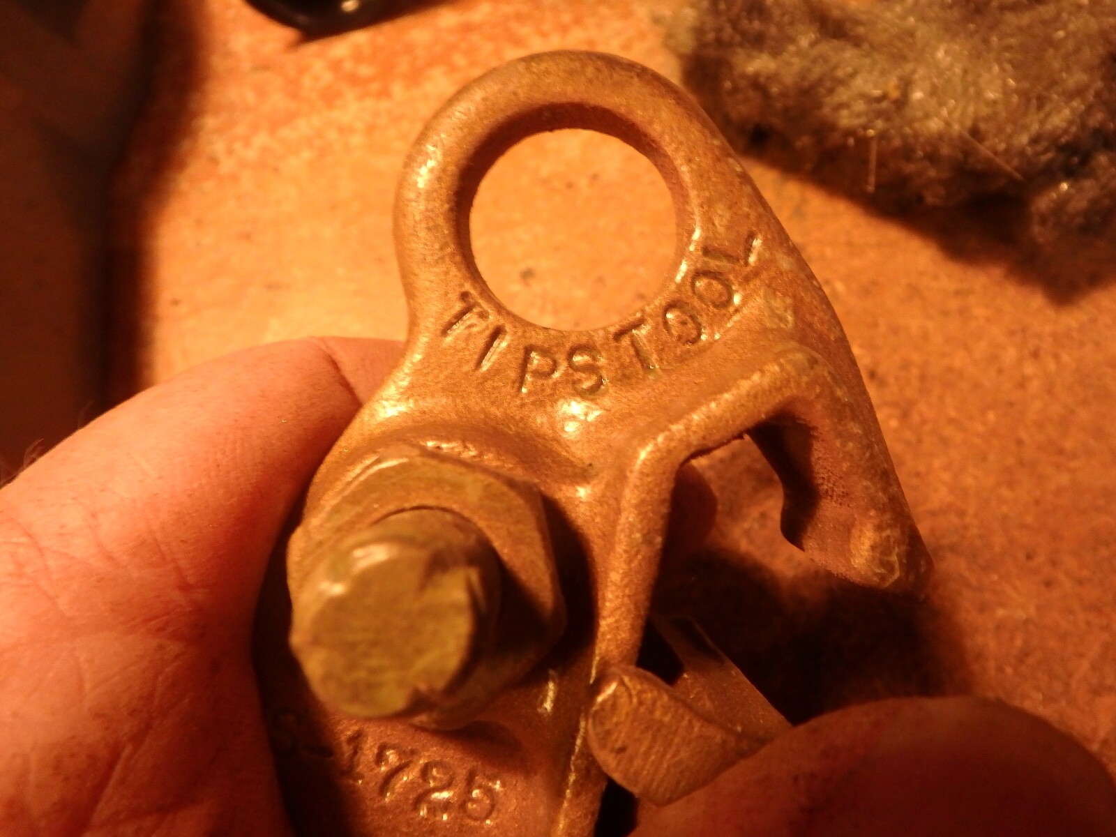 8V vintage brass screw clamp TIPSTOOL (tips tool) S1725 eBay