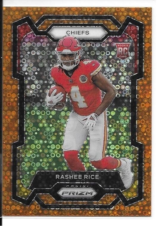 2023 Panini Prizm Orange Disco Rashee Rice Rookie RC Card #350