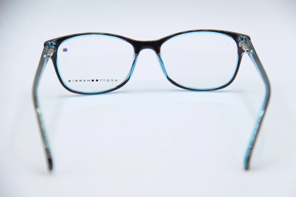 NOVO ÓCULOS SCOTT HARRIS SH 388 PRETO AZUL AUTÊNTICO DESIGNER 50-16 - Imagem 4 de 4