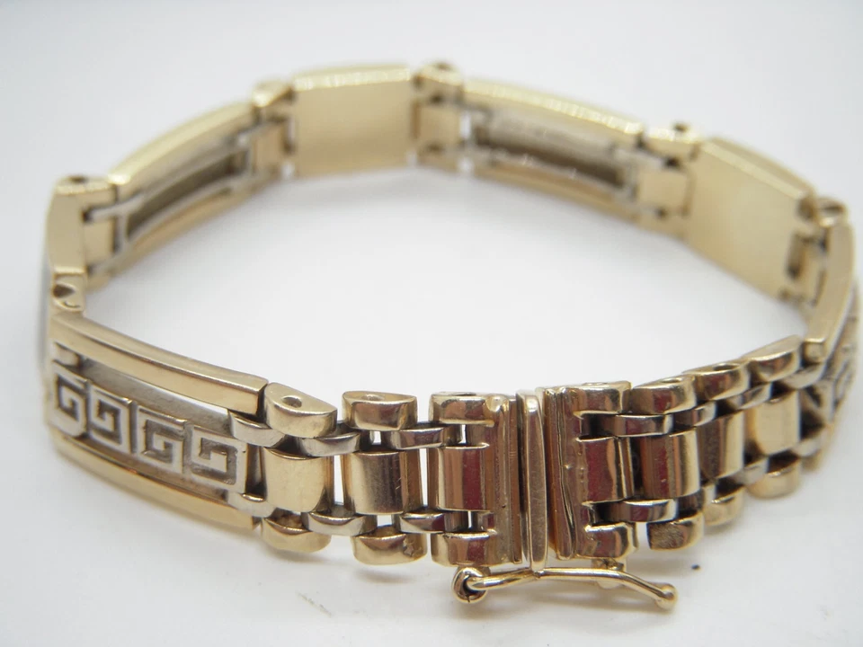 Pulseira de ônix designer de ouro branco 14k 7 polegadas Lx11mm ECONOMIZE 3.900.  #1853 - Imagem 3 de 4