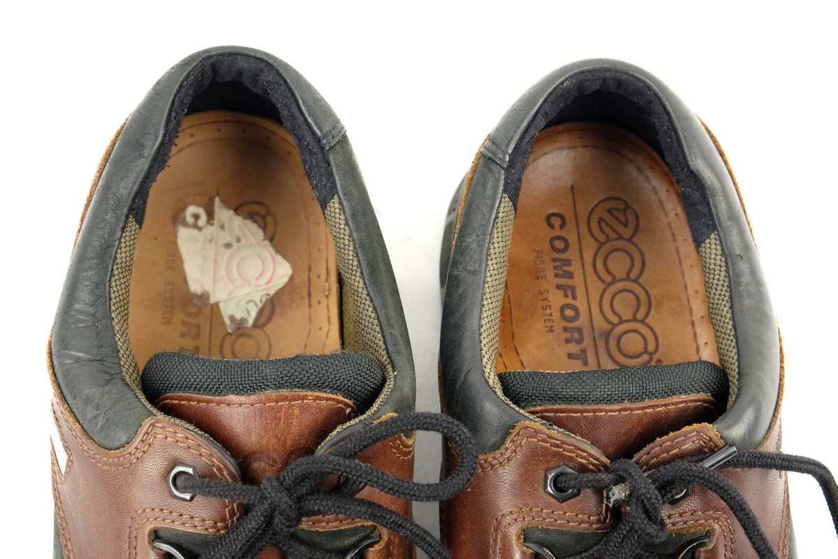 ECCO Gore-Tex Brown Nubuck & Oiled Leather Oxford Boat Shoes  display picture 2