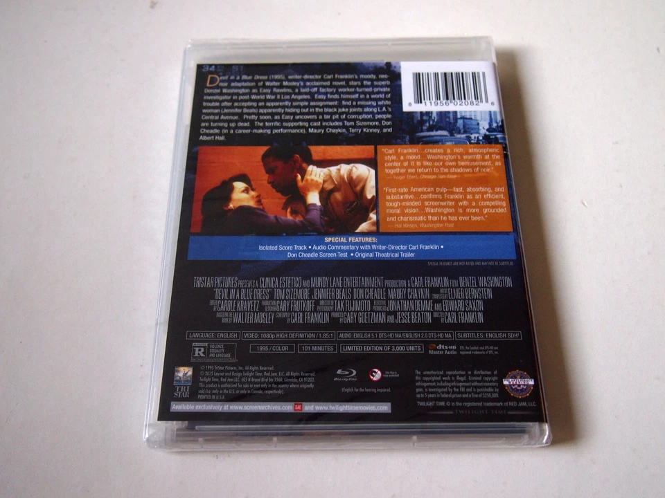 Devil in a Blue Dress Blu-ray | Twilight Time Denzel Washington | BRAND NEW - Image 2 of 2