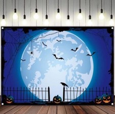 Halloween Photography Backdrop Jack O'Lantern Spooky Graveyard Halloween