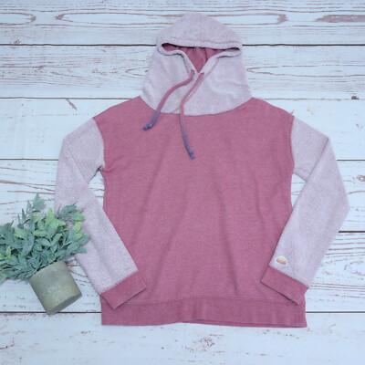 Roxy Hoodie Pink Hooded Sweatshirt Cotton Poly Women's Size