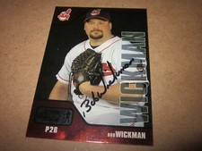 BOB WICKMAN SIGNED AUTOGRAPHED 2002 UPPER DECK 40 MAN CARD # 138