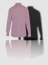  326 Bergdorf Goodman Men's Red Check Long-Sleeve Button-Up Sport Shirt Size L