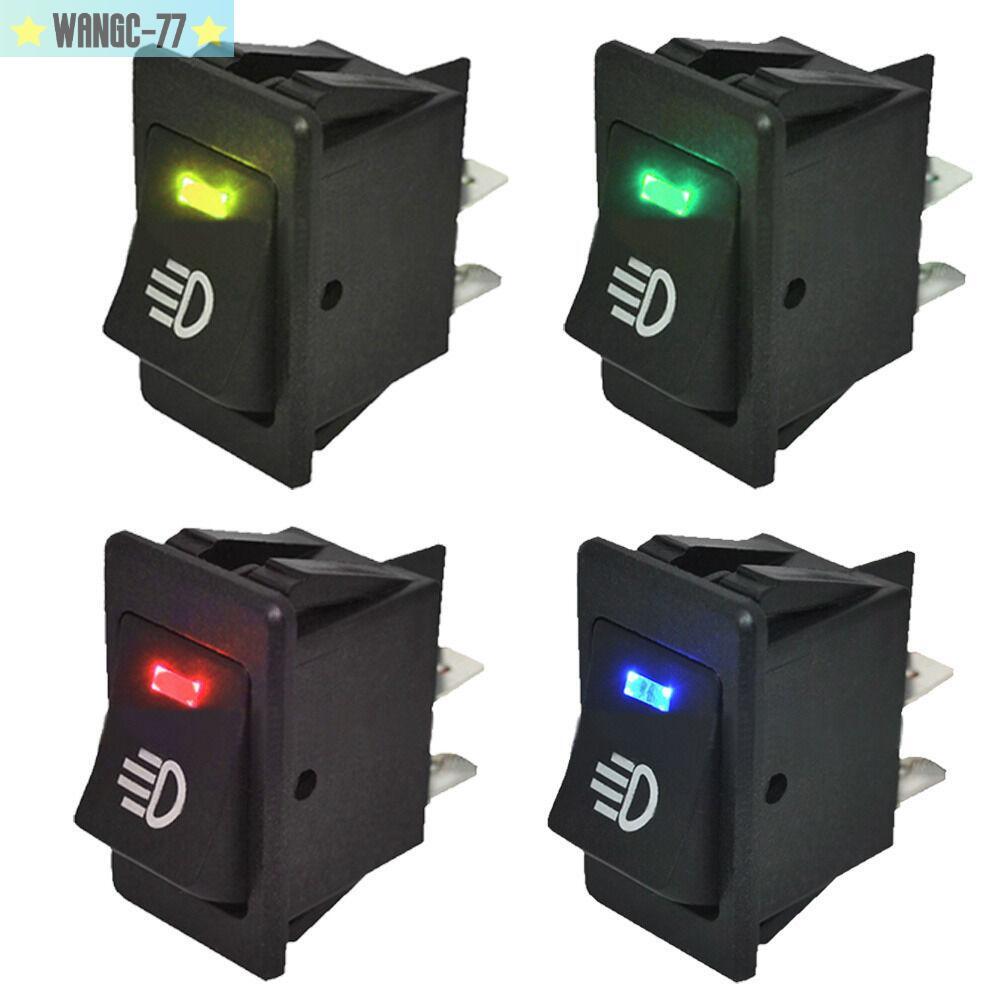 4Pcs 12V 35A Universal Car Fog Light Rocker Switch LED Dash Dashboard 4Pin Sales