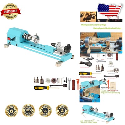 Mini Wood Lathe Machine with HSS Tools - Ideal for Creative Woodworking Projects