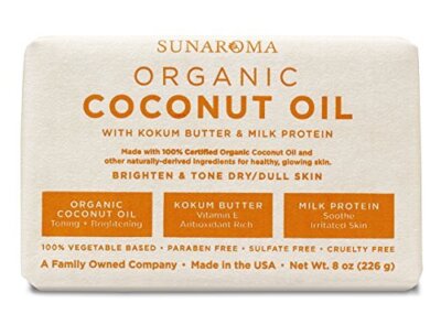 SUNAROMA Coconut Oil Body Bar Soap 8 oz.