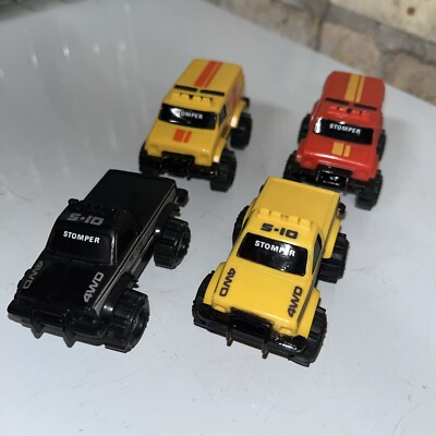 VTG Lot Of 4 SCHAPER Stomper Trucks Vans 1980s McDonalds Happy Meal Toys See Des