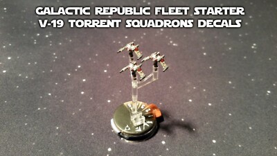 Star Wars Armada Decals for GALACTIC REPUBLIC FLEET STARTER V-19 SQUADRONS