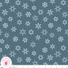 Riley Blake WINTERLAND 10713C Colonial Blue SNOWFLAKES Quilt Fabric CHRISTMAS