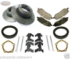 FRONT BRAKE DISCS & PADS + FITTING KIT FOR LAND ROVER DEFENDER 300TDI