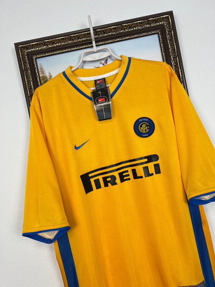 Inter Milan Third football shirt 1999 Soccer Nike Yellow Maglia