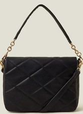 Image of Accessorize Large Quilted Cross-Body Bag Black