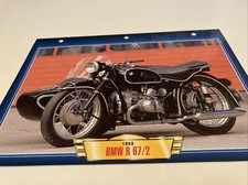 BMW 600 R67/2 side-car fiche carte moto passion collection Atlas