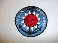 b0946 WW2 US Navy OSS Strategic SACO pocket patch US Naval Group China R4A