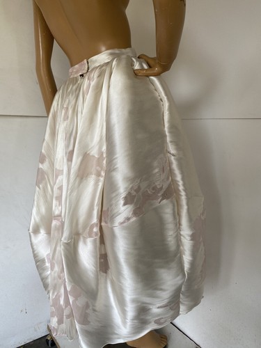 ANTONIO BERARDI designer Full silk blend puff ball midi Skirt size 40 2/4 - Picture 4 of 10
