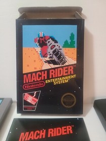 Mach Rider NES Nintendo Complete CIB NEAR MINT Non Rev-A 5 Screw Hangtab! RARE!