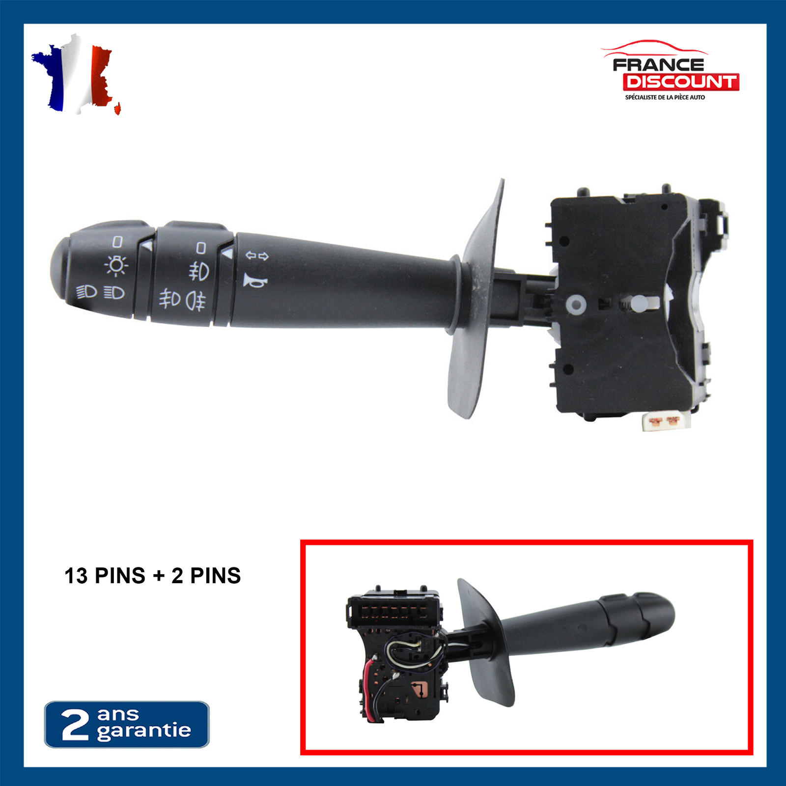 Commodo phare avec interrupteur antibrouillard et klaxon pour Kangoo 1