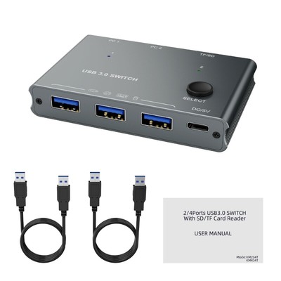 Convenient USB3.0 Hubs USB3.0 Switcher with Multiple Inputs and Outputs