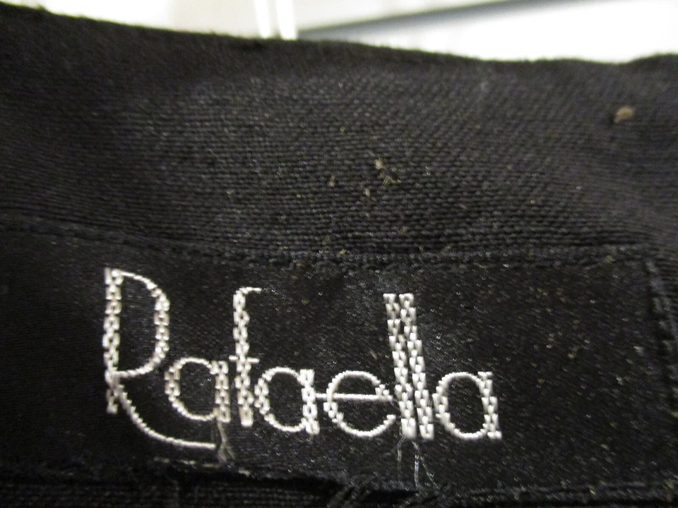 Vestido de lino Rafaella vintage 14 forrado sin mangas línea A vestido cuello cuadrado Foto 2 de 4