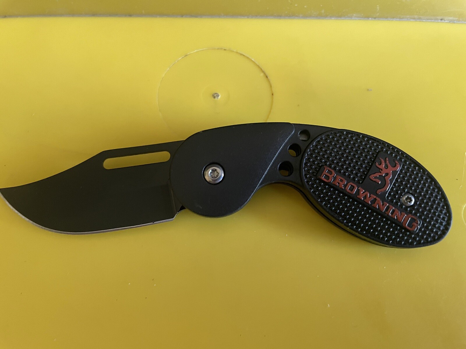 BROWNING FOLDING POCKET KNIFE W/CLIP 2” BLADE 5” TOTAL ABS HANDLE NIB BLACK BL. eBay