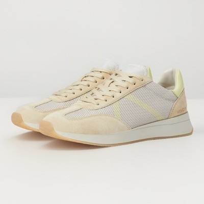 Vince Ohara, Lace Up Leather Mesh Sneakers Moonlight Women's Sz 6.5M Comfort