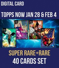 TOPPS NOW 26 JANUARY 28 + FEBRUARY 4 SUPER RARE+RARE SETS - TOPPS MARVEL COLLECT