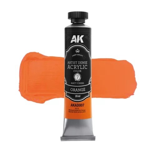 AK Interactive AKAD007 - Artistic Dense Acrylic Color - Orange - New