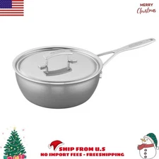 Demeyere Industry 5 3.5 qt Sauteuse Conical, 18/10 Stainless Steel