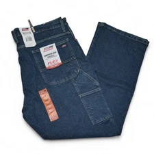 Dickies Men's Size 42x30 Carpenter Jeans Loose Fit Dark Wash Denim NWT
