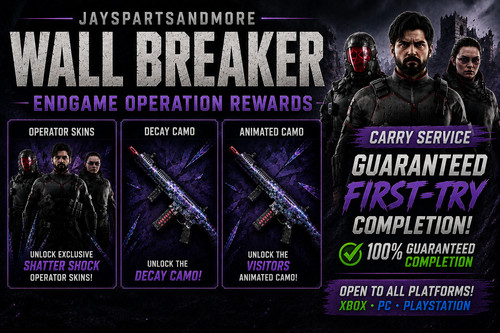 Operation Wall Breaker Operators Visitors & Decay Camo Service BO7 Endgame ACT 3