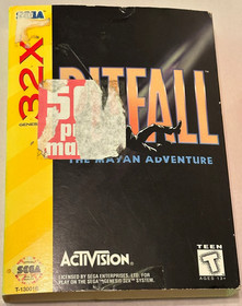 Pitfall Mayan Adventure Sega Genesis 32x Near Complete in Box *No Poster*