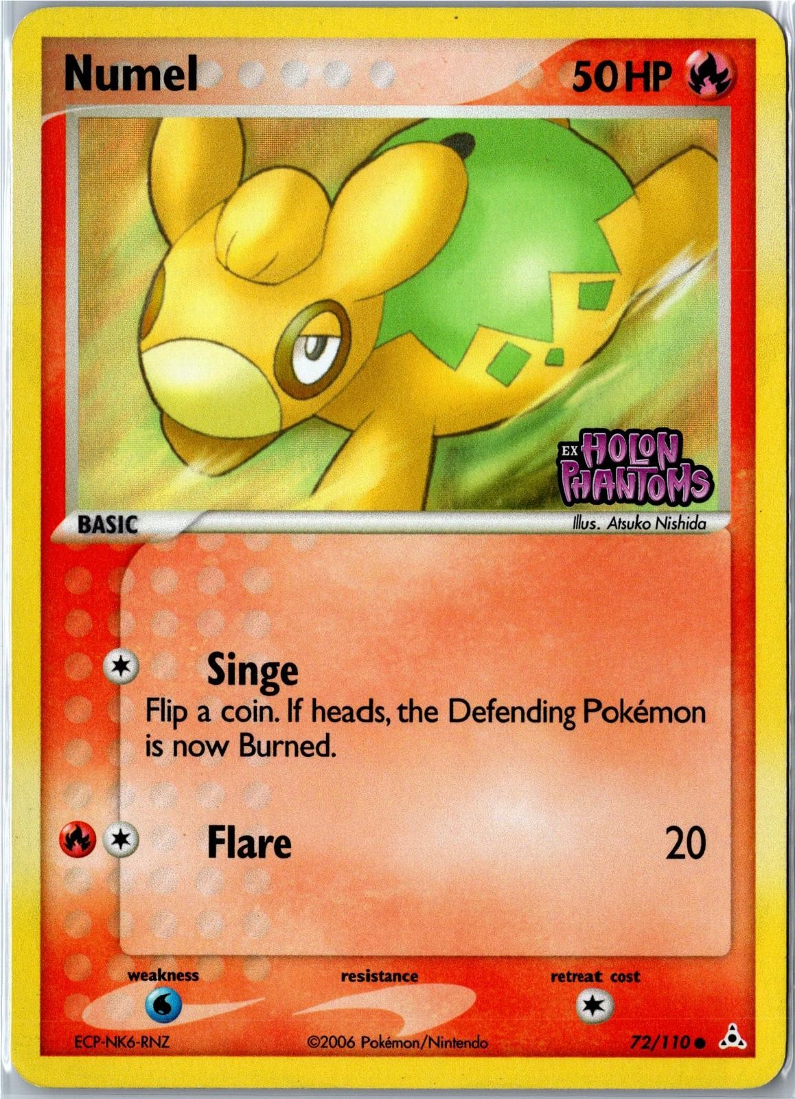 Pokemon Card - Numel 72/110 Holon Phantoms 2006 Common Reverse Holo MP