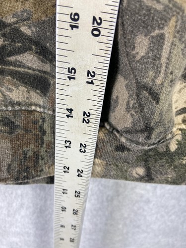 FOX Camo Hoodie Sweatshirt Mens Large Green Lined Full Zip Drawstring Logo Neon - Picture 9 of 11