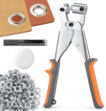 Heavy Duty Grommet Tool Kit 3/8 Inch 10Mm - Handheld Press with Hole Punch  5