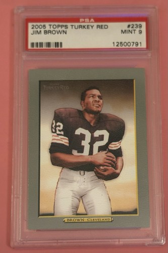 Topps 2005 Turkey Red Jim Brown #239 Cleveland Browns PSA 9 MINT HOF