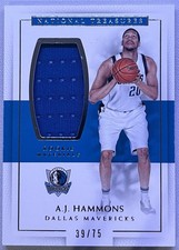 2016-17 Panini National Treasures #13 A.J. Hammons Rookie Materials #/75