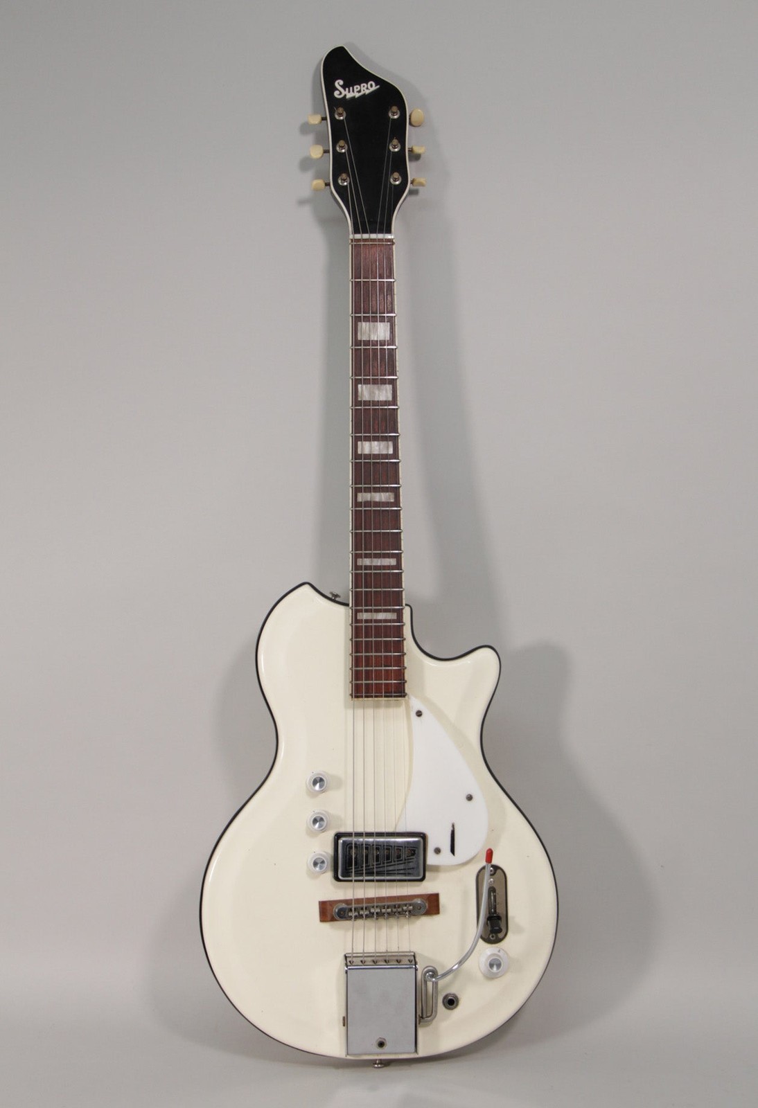1965 Supro Holiday Res-O-Glass White Finish Vintage Electric Guitar