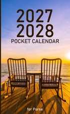 Pocket Calendar 2027-2028 for Purse: Small Size Two-Year Planner with Inspiratio