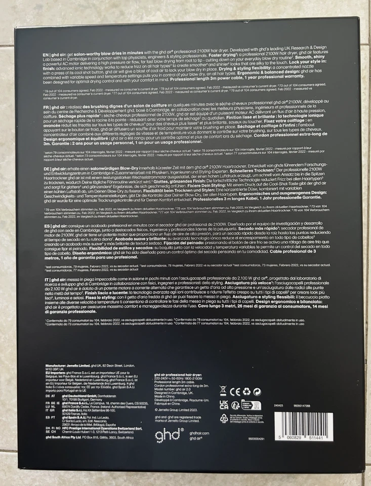 Ghd Air Asciugacapelli – Motore Potente Da 2.100 W, Tecnologia Ionica Avanzata,  - Immagine 3 di 3