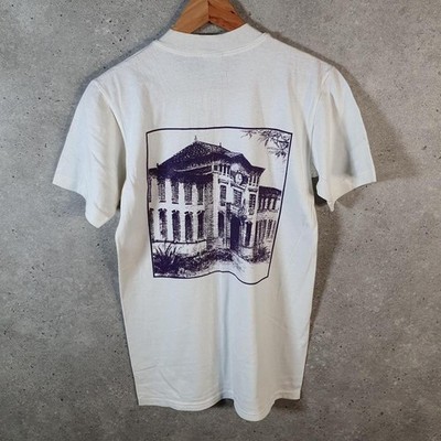 Vintage Stedman Gia Long House 90s Single Stitch T-Shirt Herren Small weiß