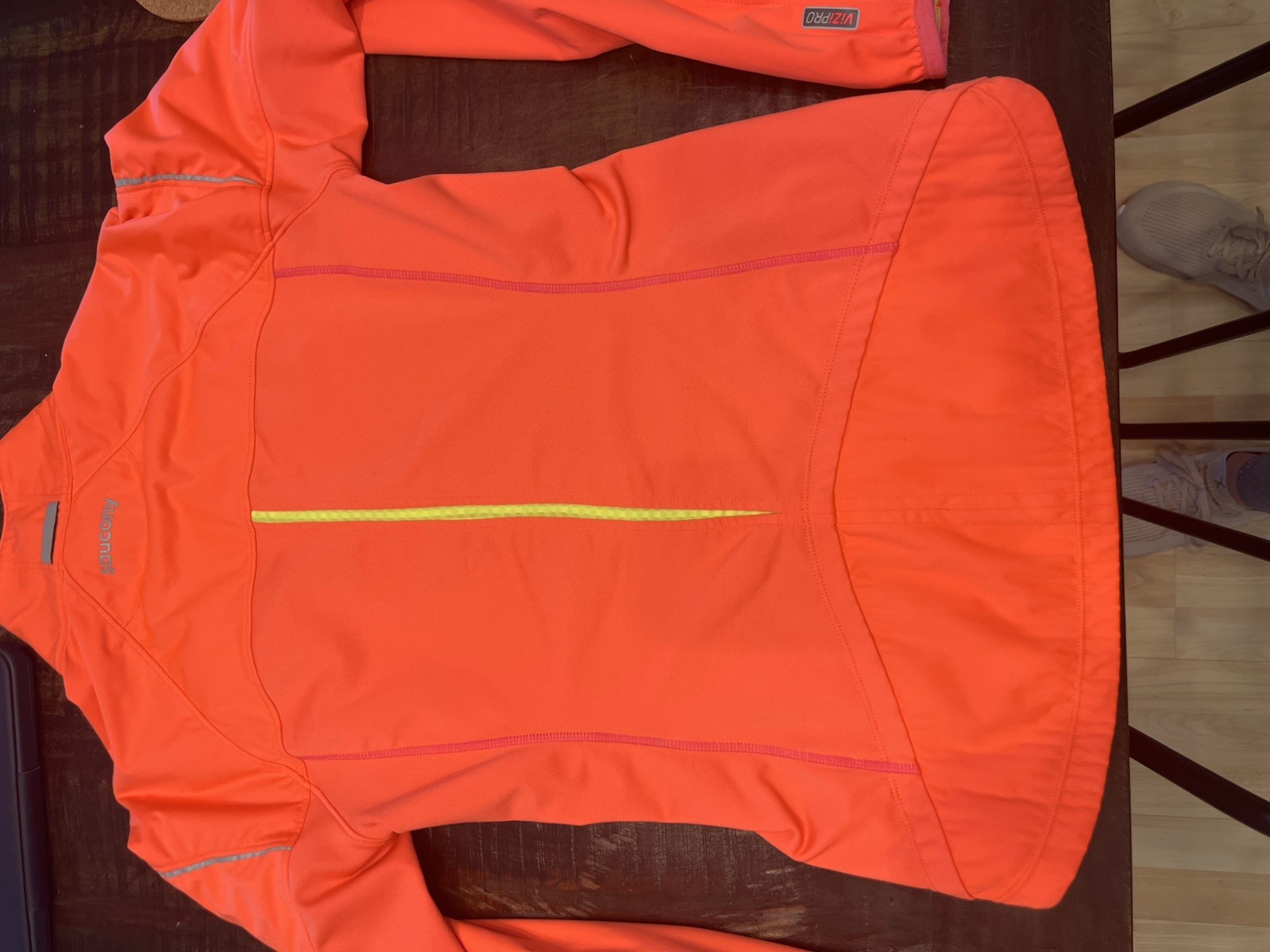 Saucony ViziPro Women S Full Zip Lightweight Running Jacket Activewear Neon Pink thumbnail 7