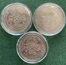 1947-1949 Two Shilling Coins. Small Date Run. #234