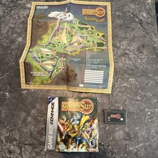 Golden Sun. Nintendo Gameboy Advance Game,Box, And Map