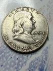 1954-D Denver Mint 90% Silver Franklin Half Dollar