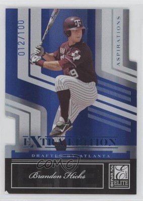 2007 Donruss Elite Extra Edition Aspirations Die-Cut /100 Brandon Hicks #8 0ne3