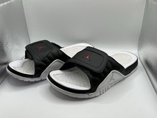 Nike Jordan Hydro V 5 Premier Slide Retro 12 Playoffs Taxi Black White Sandals